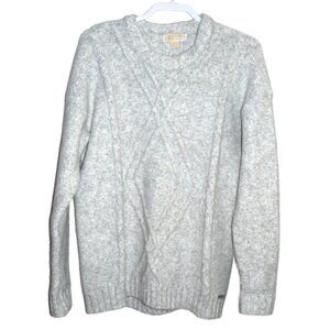 Michael MICHAEL KORS gray cable knit heavier pullover sweater Women's size L